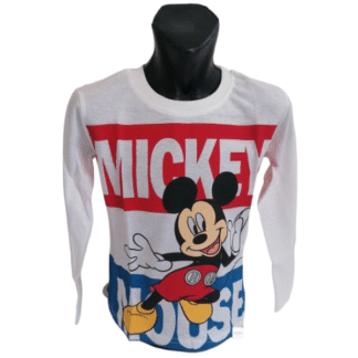 Chlapecké tričko dl.rukáv Mickey bílé
