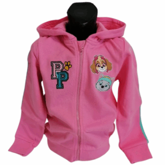 Dívčí mikina s kapucí Tlapková patrola růžová