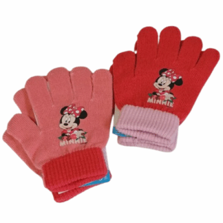 Dívčí prstové rukavice Minnie růžové