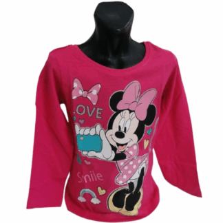 Dívčí tričko dl.rukáv Minnie růžové