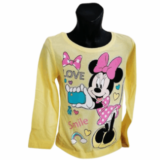 Dívčí tričko dl.rukáv Minnie žluté