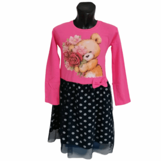 Dívčí šaty s tylovou sukní Medvídek