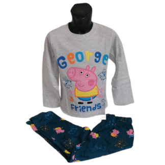 Chlapecké dlouhé pyžamo Peppa Pig sv.šedé