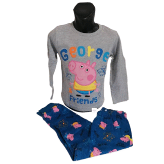 Chlapecké dlouhé pyžamo Peppa Pig tm.šedé