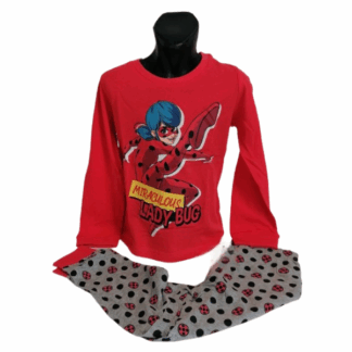 Dívčí dlouhé pyžamo Kouzelná Beruška červené