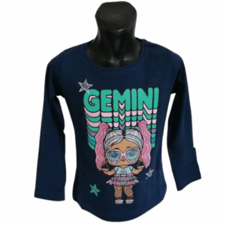 Dívčí tričko dl.rukáv LOL tmavě modré