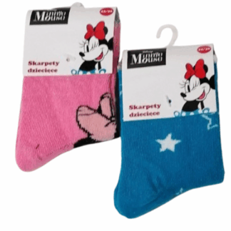 Dívčí ponožky Minnie modré/růžové