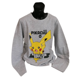 Dětské tričko dl.rukáv Pokémon šedé