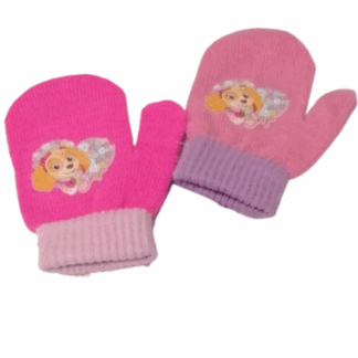 Dívčí prstové rukavice Tlapková patrola růžové