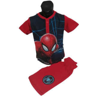 Chlapecké letní pyžamo Spiderman červené