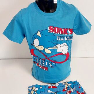 Dětský letní set/pyžamo Sonic modré