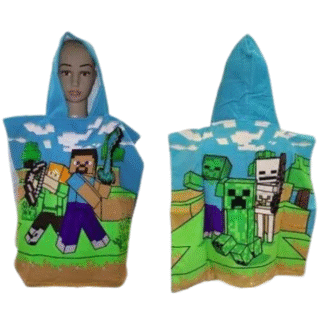 Dětské bavlněné pončo Minecraft