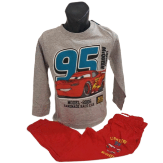 Chlapecké pyžamo dl.rukáv Cars šedočervené