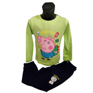 Chlapecké pyžamo dl.rukáv Peppa Pig zelené