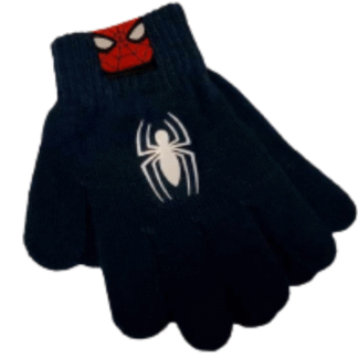 Dětské zimní prstové rukavice Spiderman modré
