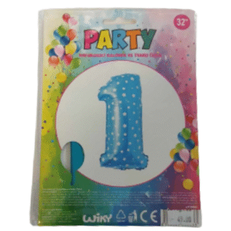 Foliový balonek číslo 1 modrý