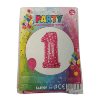 Foliový balonek číslo 1 růžový