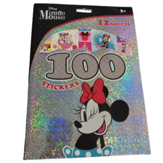 100 samolepek s omal. listy Minnie