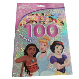 100 samolepek s omal. listy Princezny