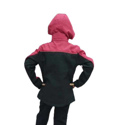 Dívčí softshellová bunda WOLF růžovočerná - Obrázek 2