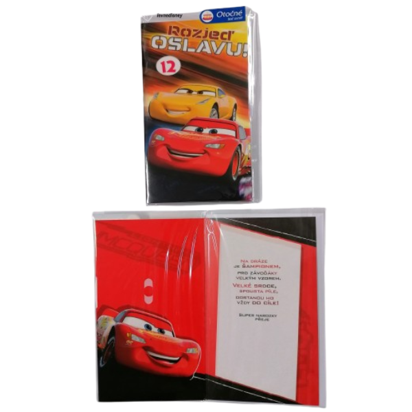 Dětské přání k narozeninám otočné Cars