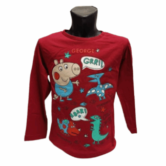 Chlapecké tričko dl.rukáv Peppa Pig červené