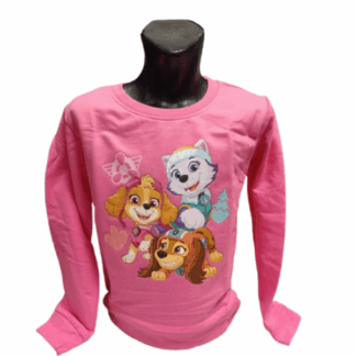 Dívčí mikina Tlapková patrola tm.růžová